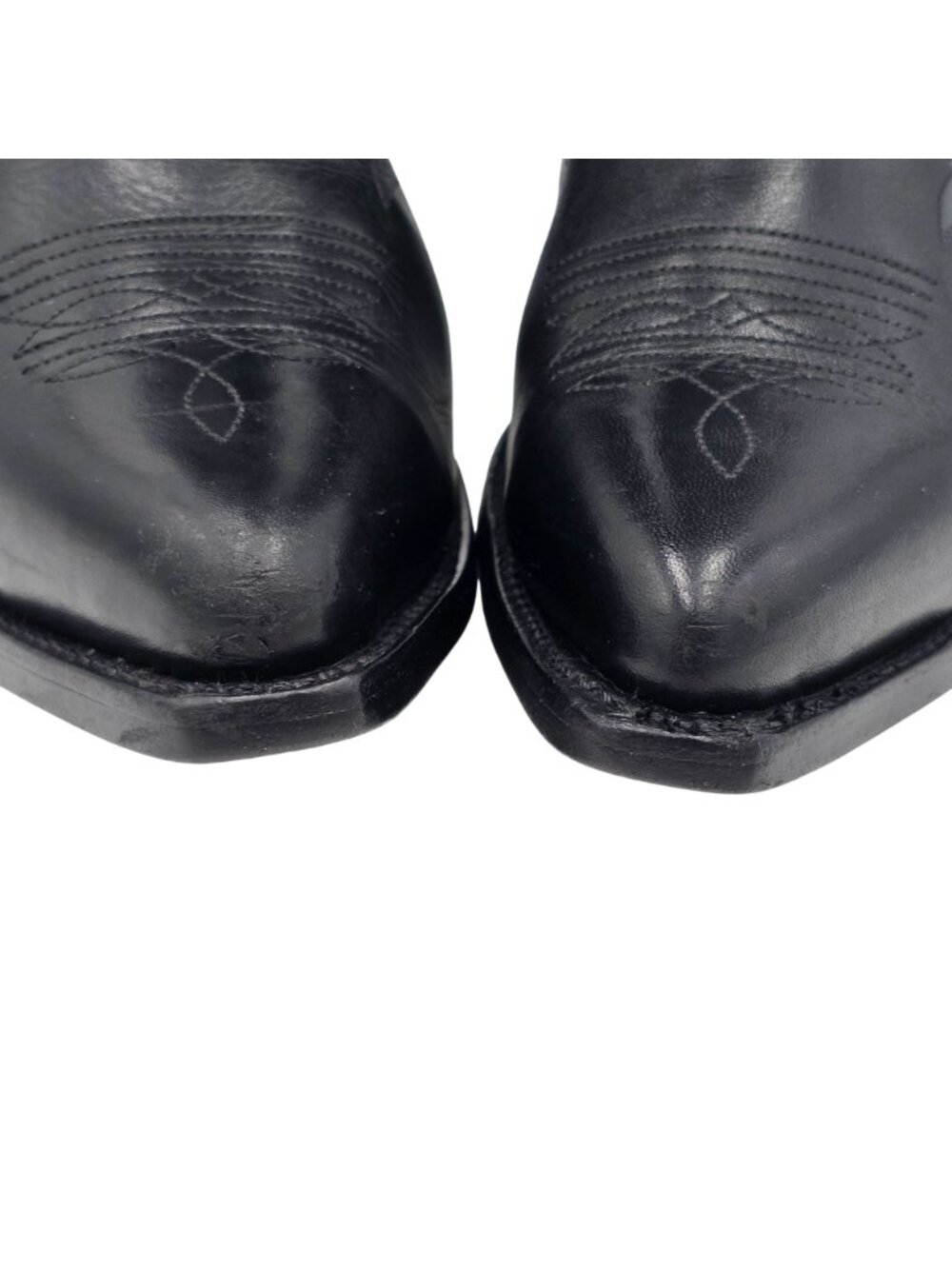 Boulet Mens Size 9.5EE Wide Black Silver Leather Cowboy Western Boots Canada CBC - Picture 13 of 16